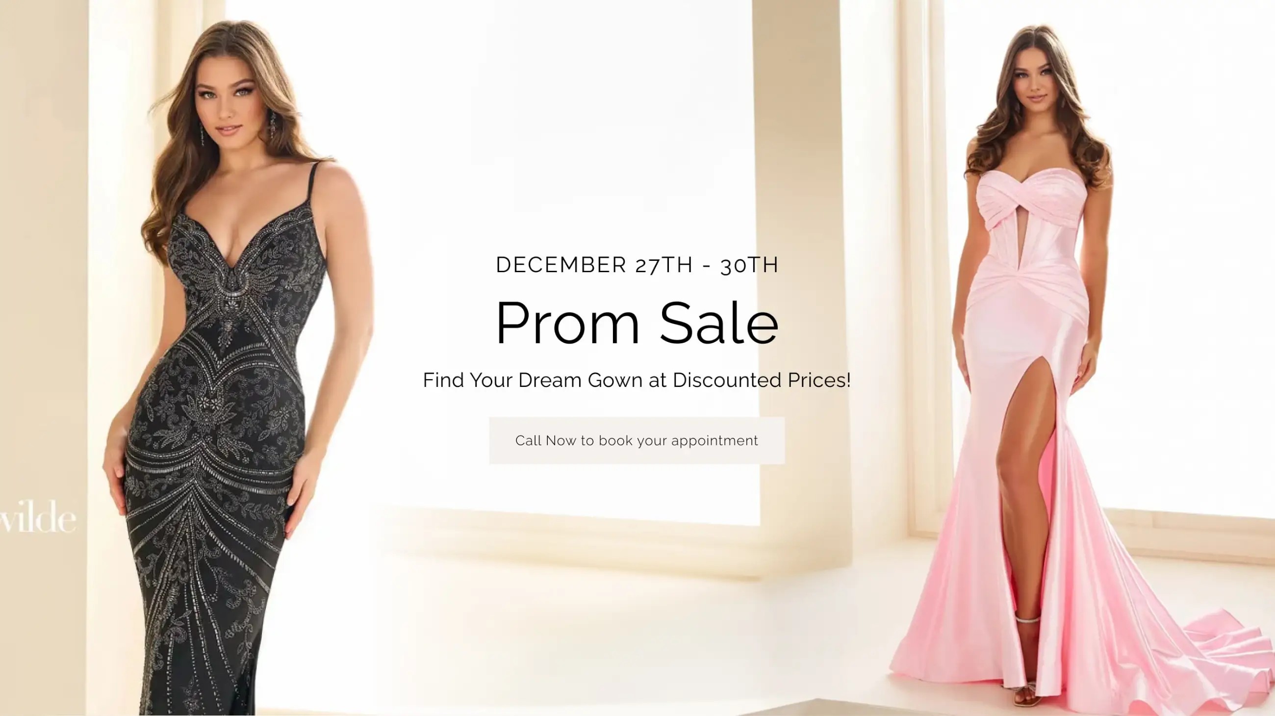 Prom Sale Banner for Desktop